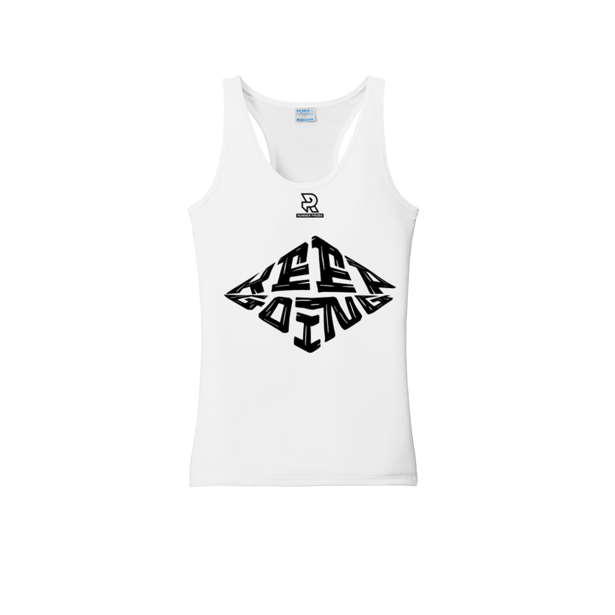 KEEP GOING (Black) - Womens Performance Tank
