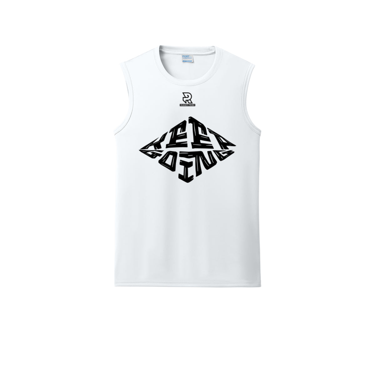 KEEP GOING (Black) - Sleeveless Performance Tee