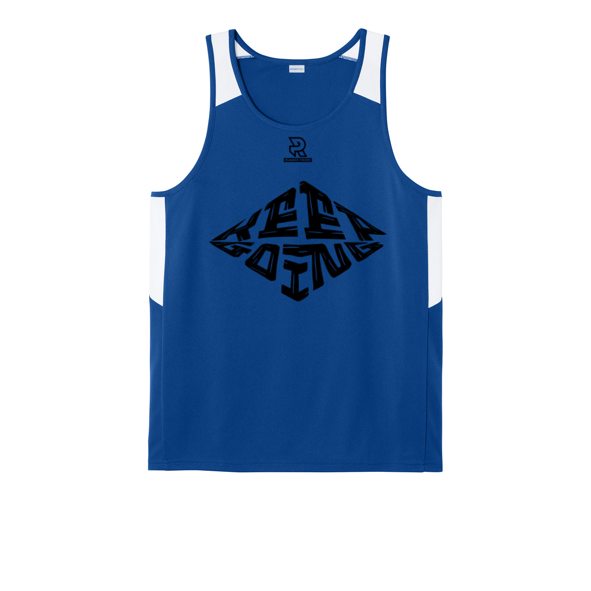 KEEP GOING (Black) - Mens Club Track Tank