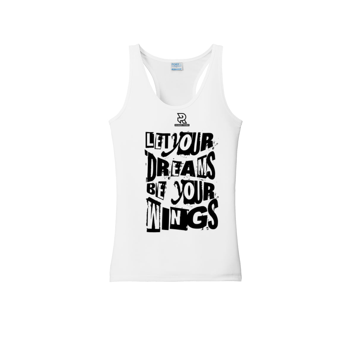 LET YOUR DREAMS BE YOUR WINGS (Black) - Womens Performance Tank