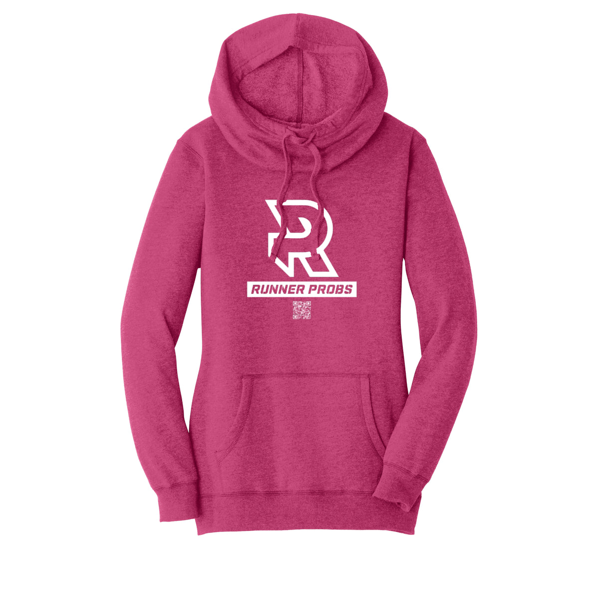 LOGO (White) - Womens Lightweight Fleece Hoodie