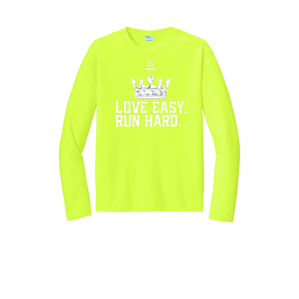 LOVE EASY RUN HARD (White) - Long Sleeve Performance Tee