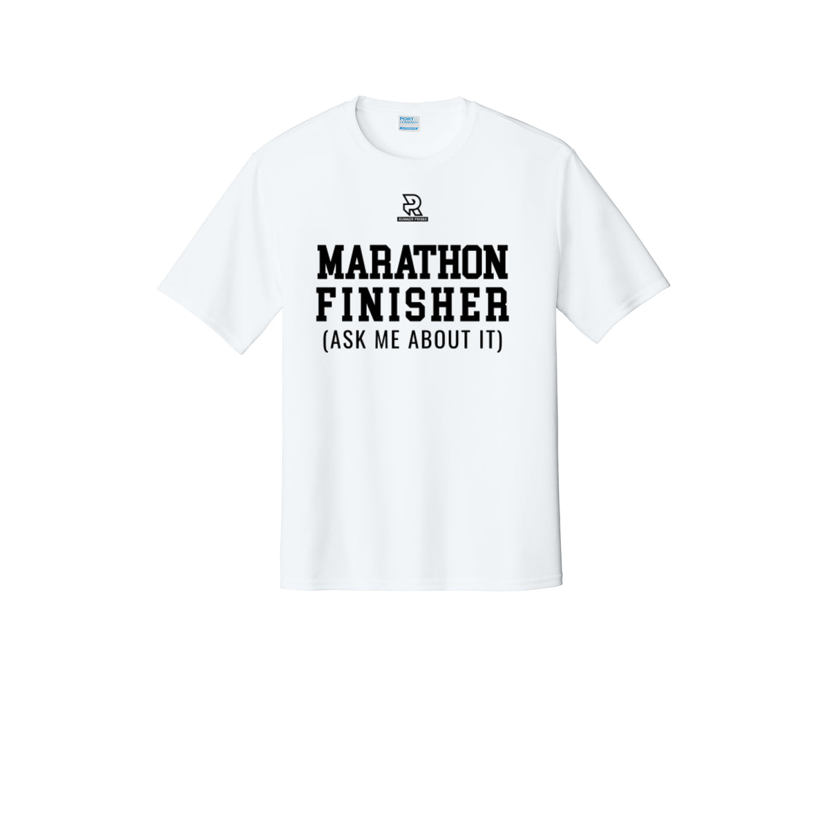MARATHON FINISHER (Black) - Short Sleeve Performance Tee