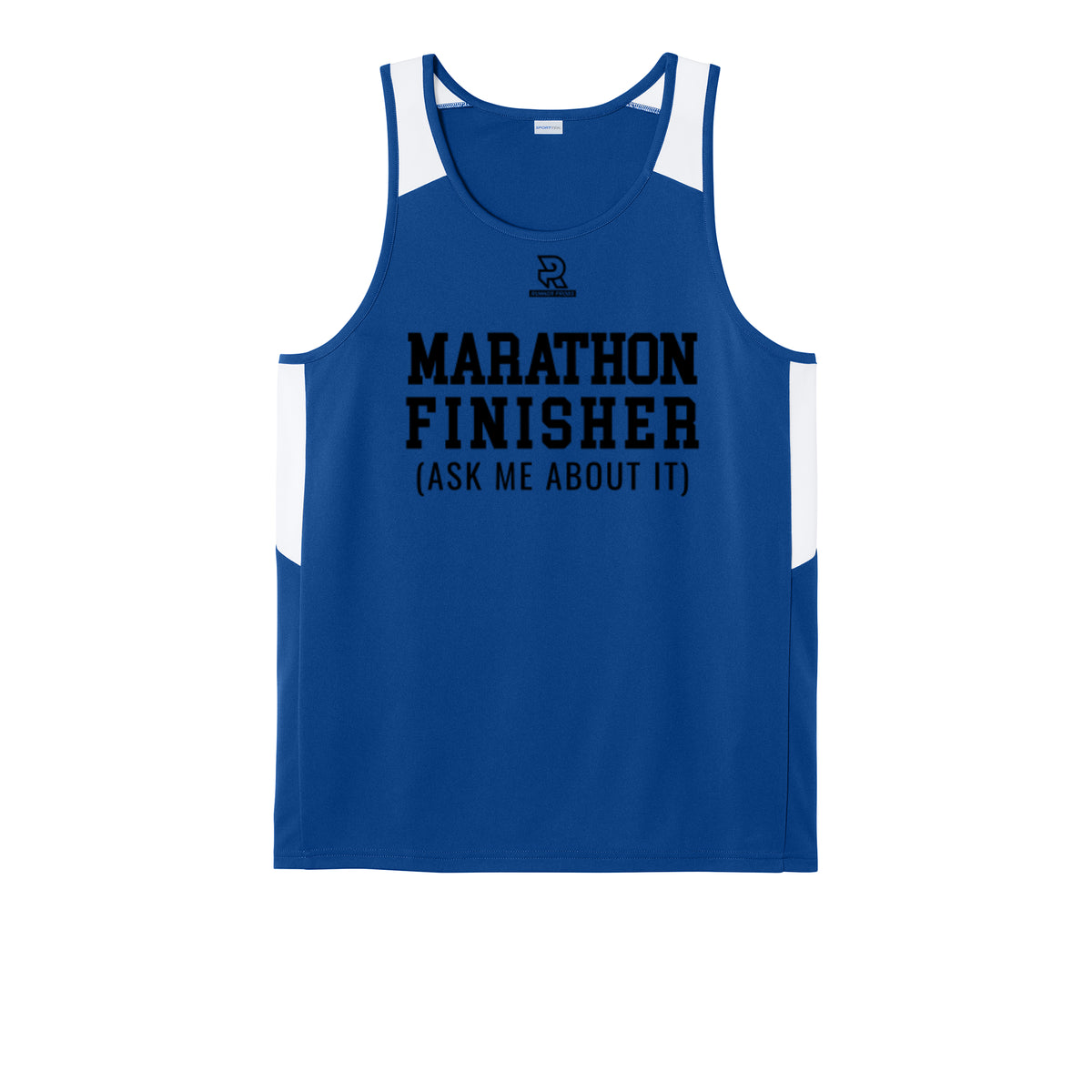 MARATHON FINISHER (Black) - Mens Club Track Tank