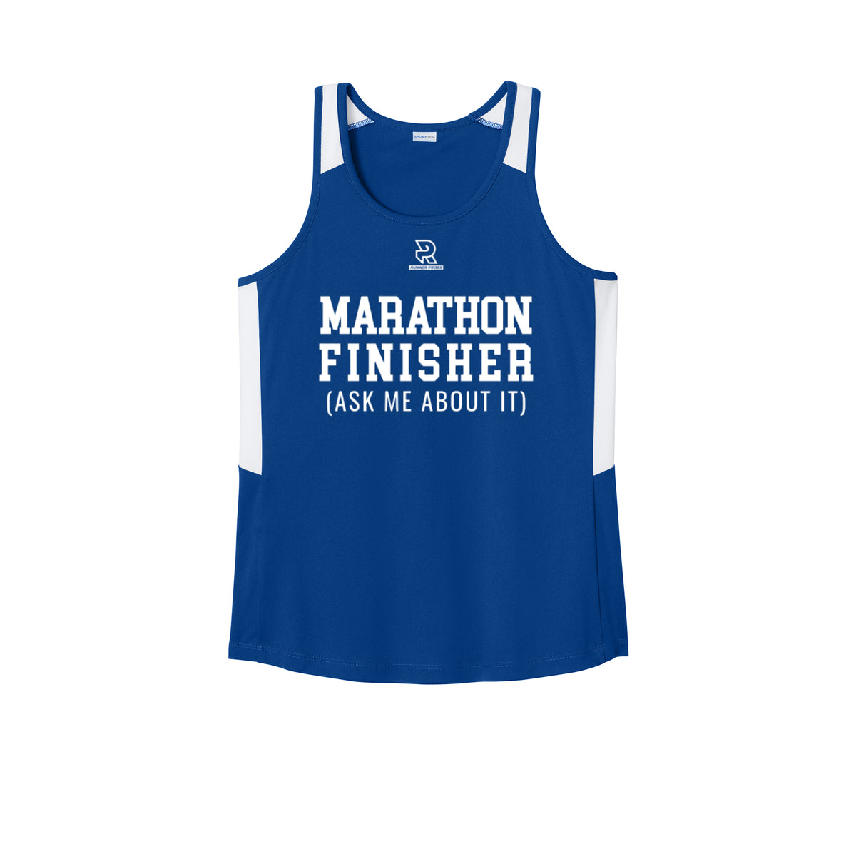 MARATHON FINISHER (White) - Womens Club Track Tank