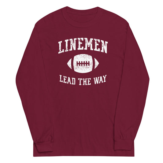 LINEMEN LEAD THE WAY - Tall Long Sleeve T-Shirt