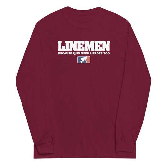 LINEMEN: QBS HEROES - Tall Long Sleeve T-Shirt