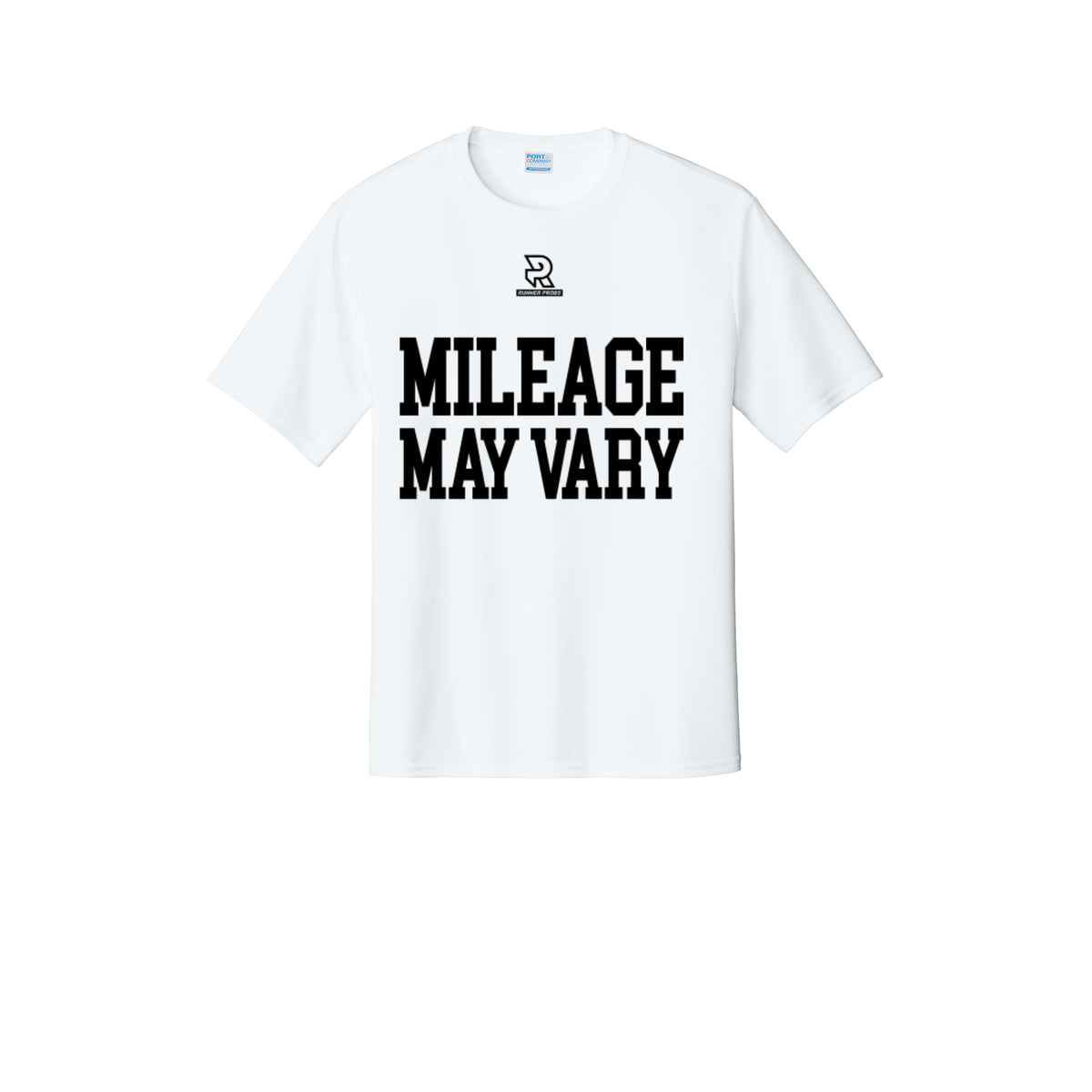 MILEAGE MAY VARY (Black) - Short Sleeve Performance Tee