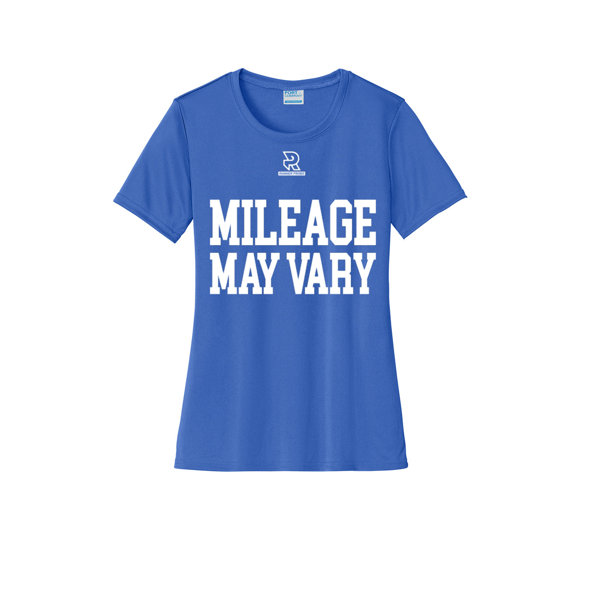 MILEAGE MAY VARY (White) - Womens Short Sleeve Performance Tee