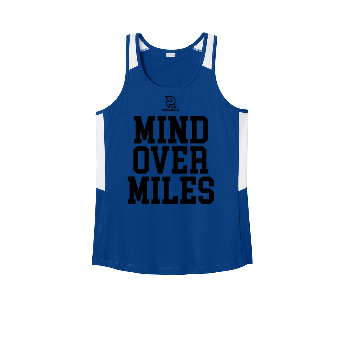 MIND OVER MILES (Black) - Womens Club Track Tank