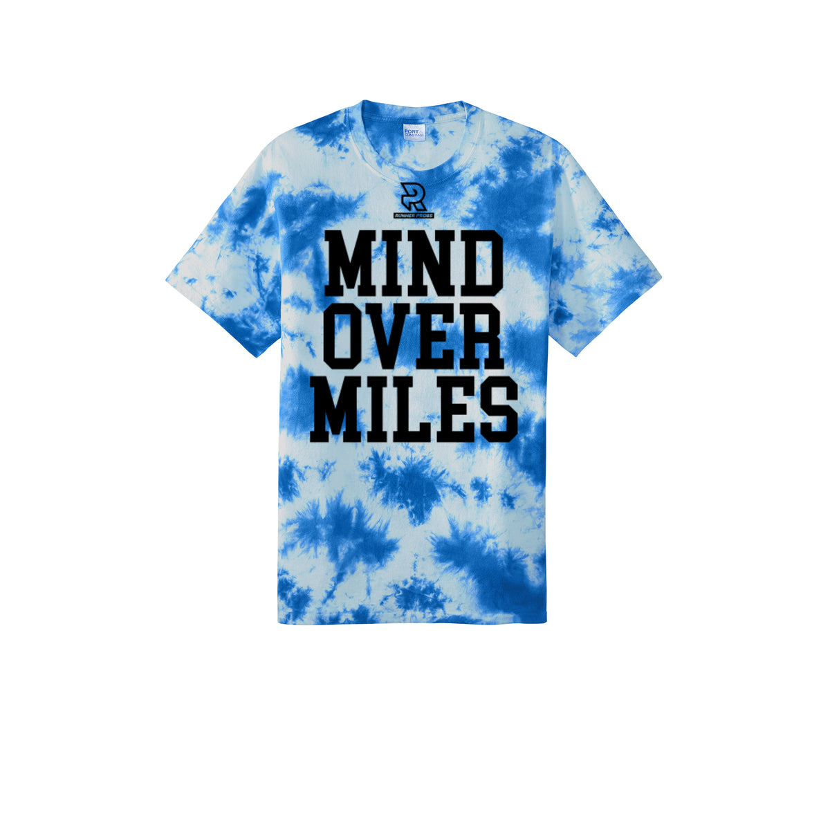MIND OVER MILES (Black) - Short Sleeve Tie Dye Cotton Tee
