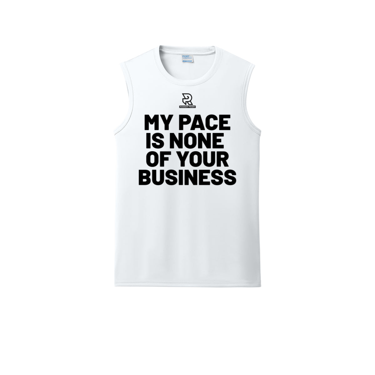 MY PACE IS NONE OF YOUR BUSINESS (Black) - Sleeveless Performance Tee