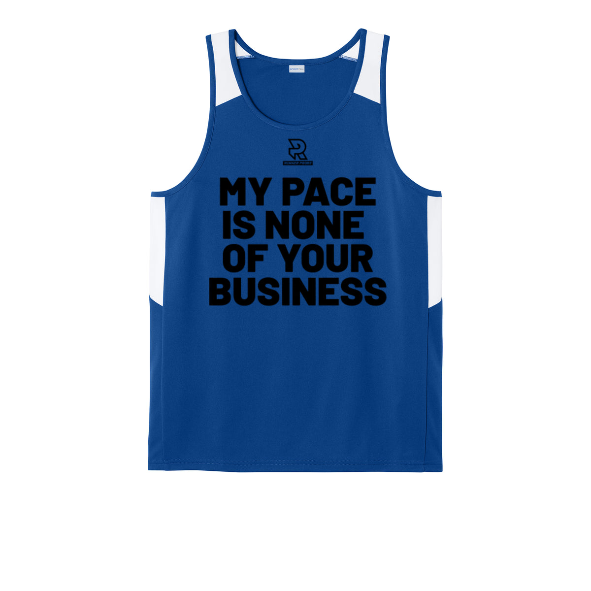 MY PACE IS NONE OF YOUR BUSINESS (Black) - Mens Club Track Tank