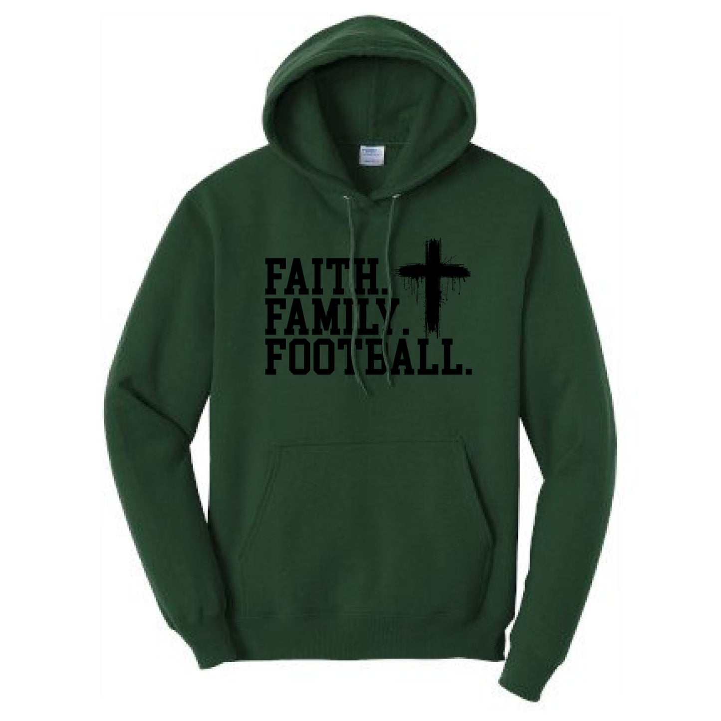 FAITH FAMILY FOOTBALL (A) (Black) - Hoodie