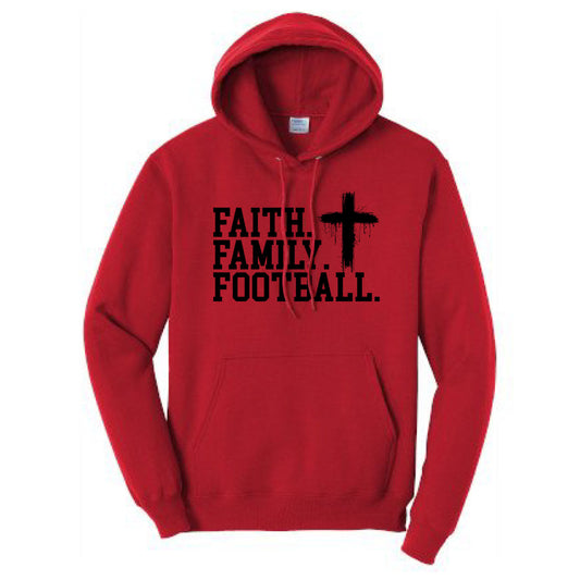 FAITH FAMILY FOOTBALL (A) (Black) - Hoodie