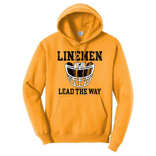 LINEMEN LEAD THE WAY (A) (Black) - Hoodie