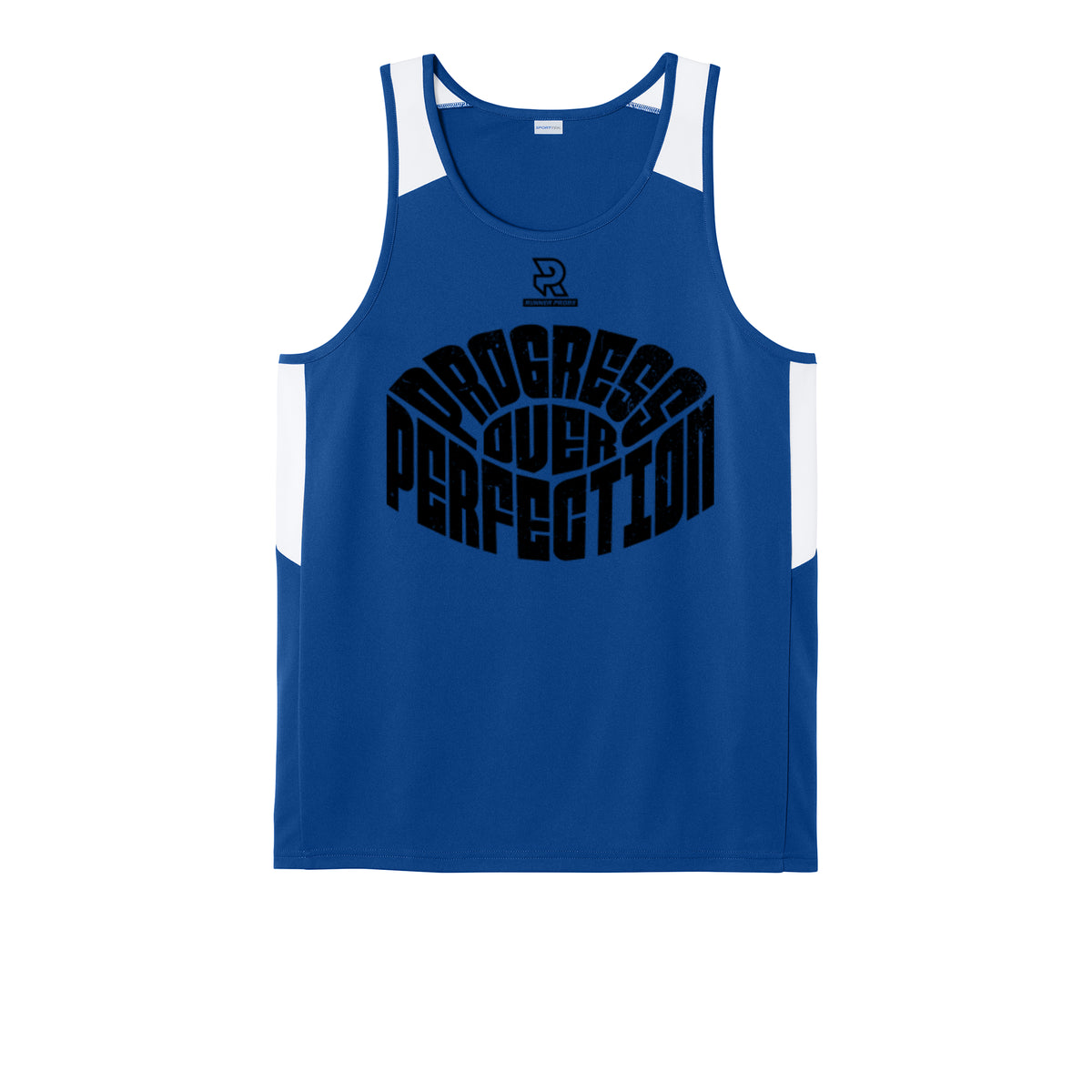 PROGRESS OVER PERFECTION (Black) - Mens Club Track Tank