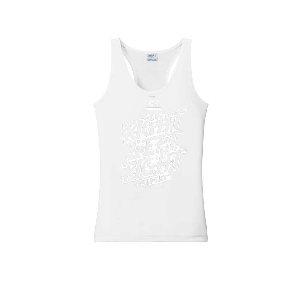 RIGHT LEFT RIGHT (White) - Womens Performance Tank