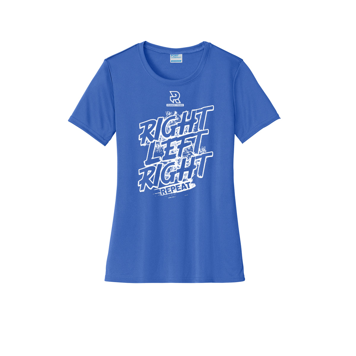 RIGHT LEFT RIGHT (White) - Womens Short Sleeve Performance Tee