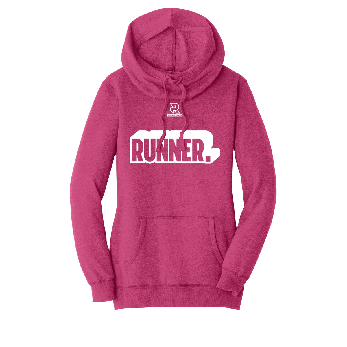 RUNNER DNA (White) - Womens Lightweight Fleece Hoodie