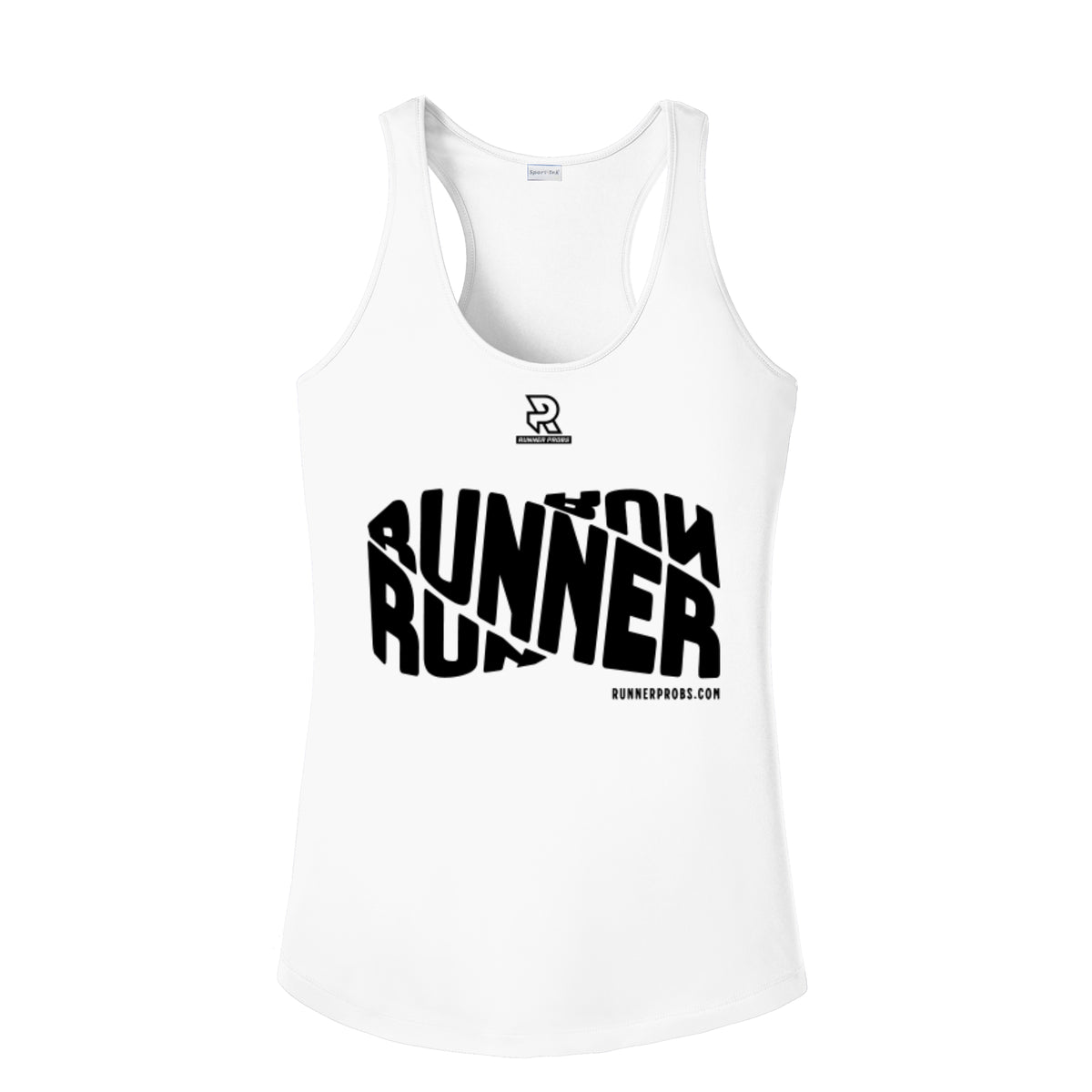 RUNNER DNA (Black) - Womens Competitor Racerback Tank