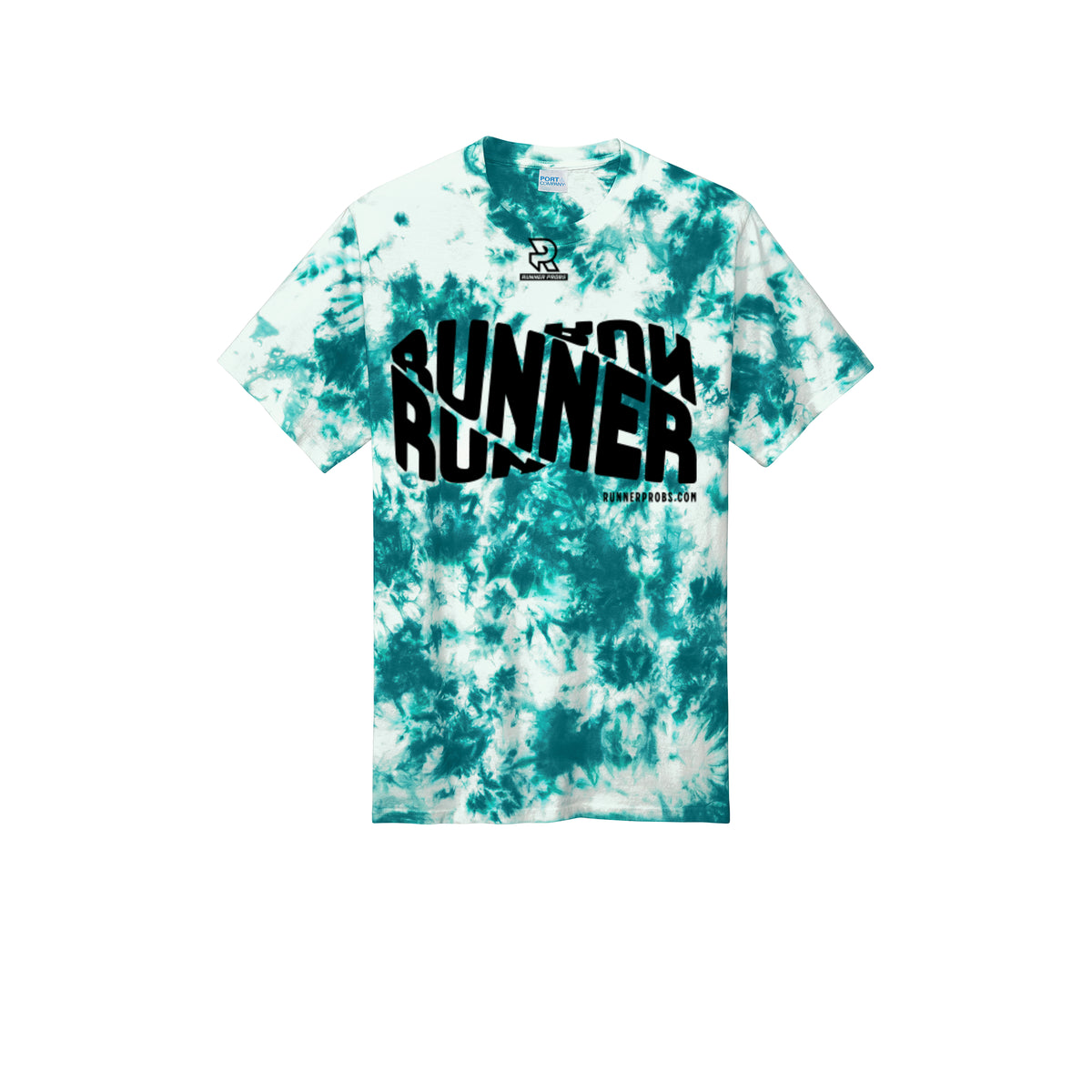 RUNNER DNA (Black) - Short Sleeve Tie Dye Cotton Tee