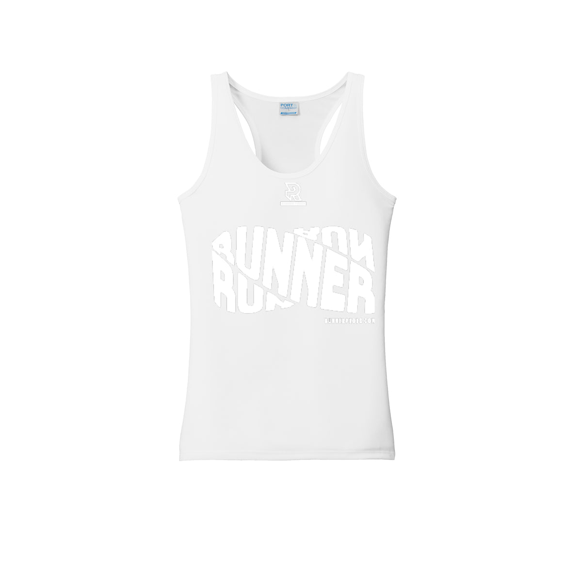RUNNER DNA (White) - Womens Performance Tank