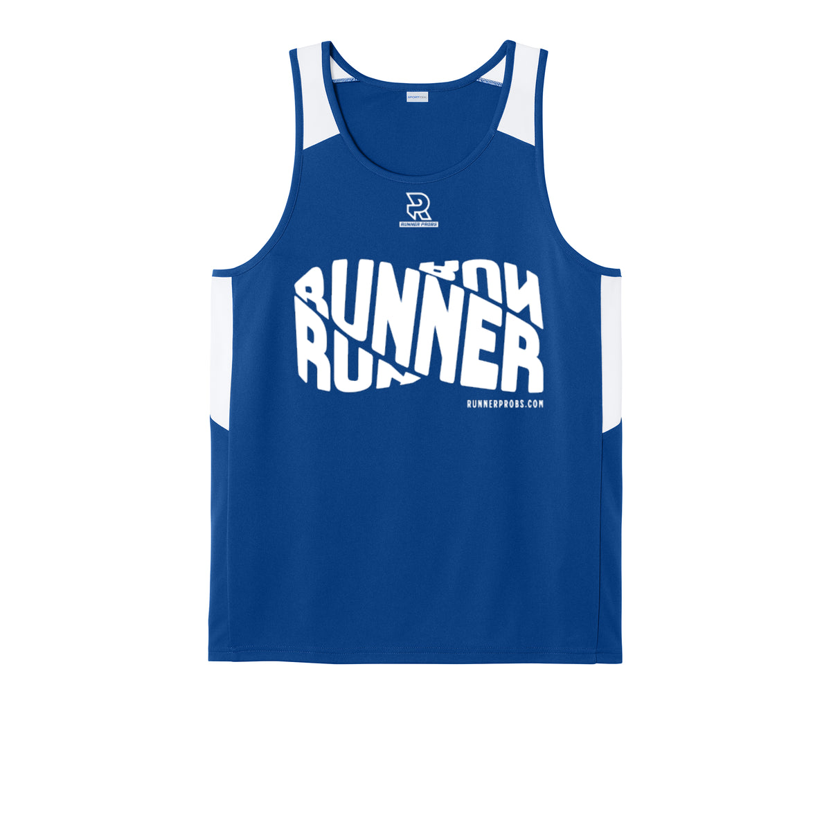 RUNNER DNA (White) - Mens Club Track Tank