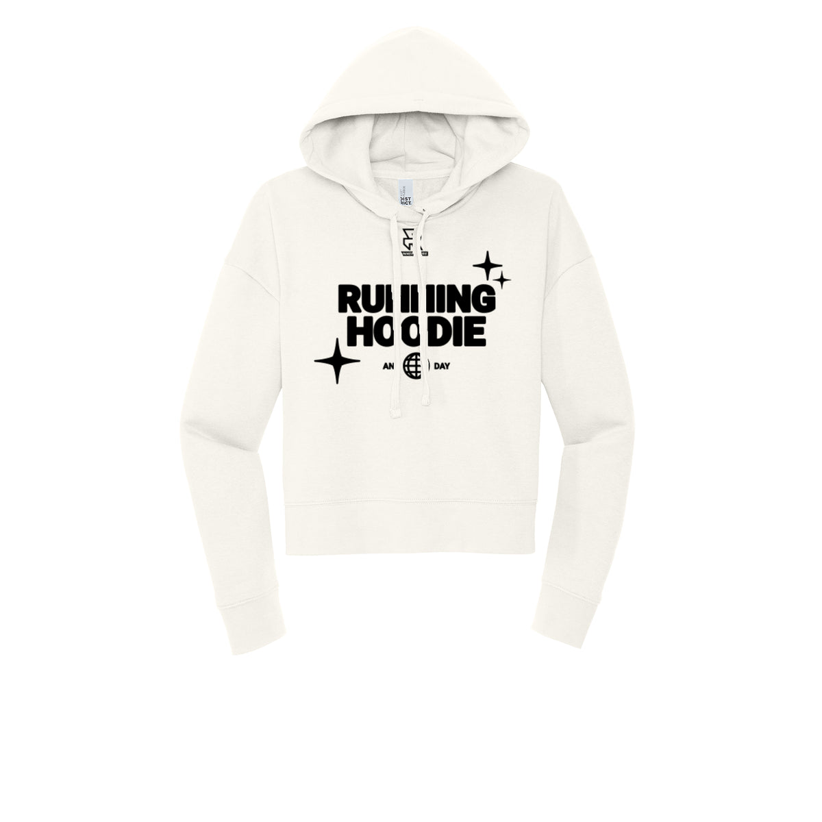 RUNNING HOODIE (Black) - Womens Fleece Hoodie