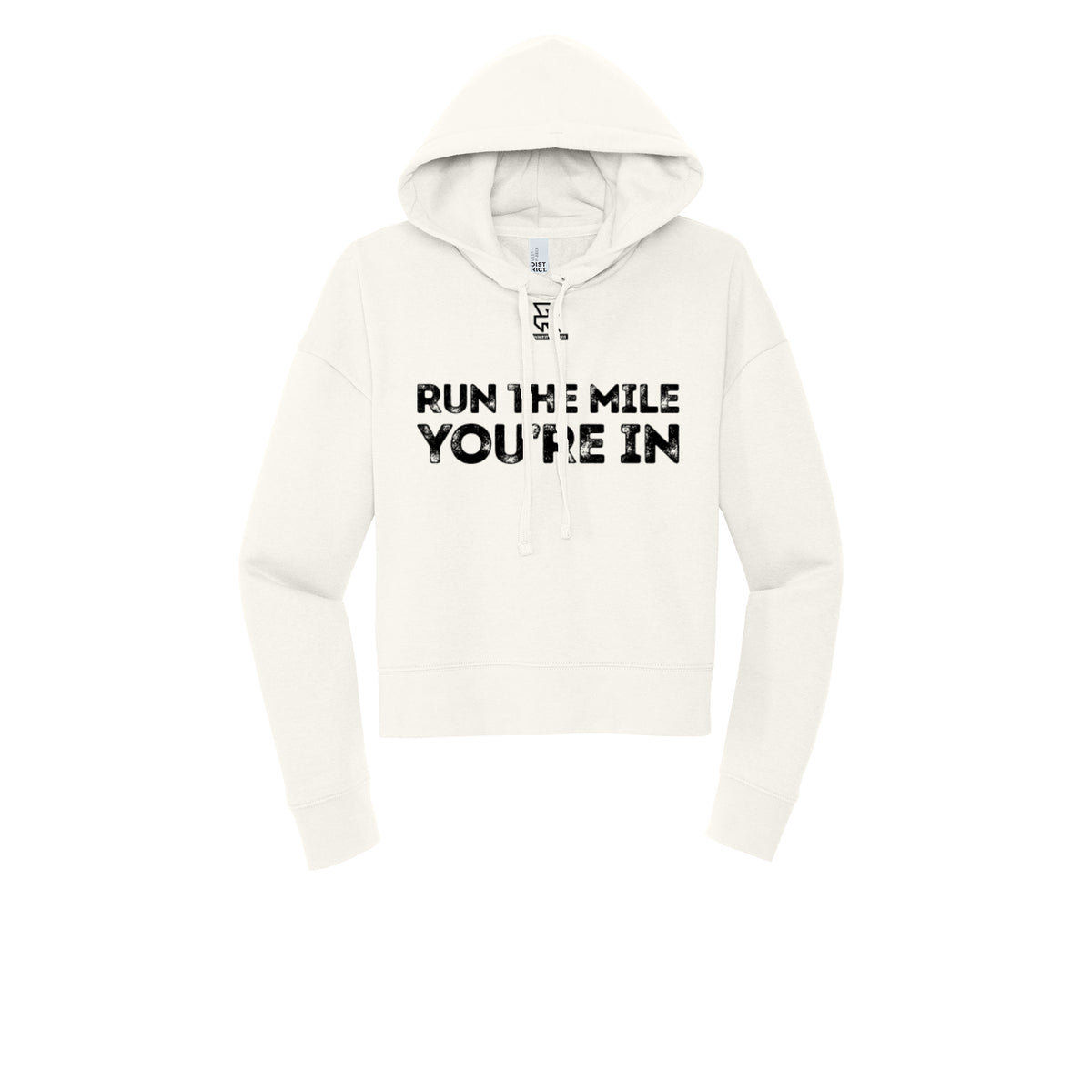 RUN THE MILE YOU'RE IN (Black) - Womens Fleece Hoodie