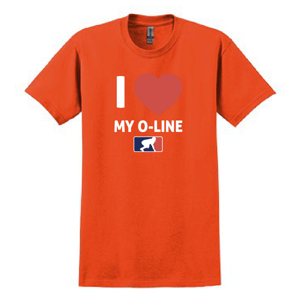 I <3 MY O-LINE - Heavyweight T-Shirt