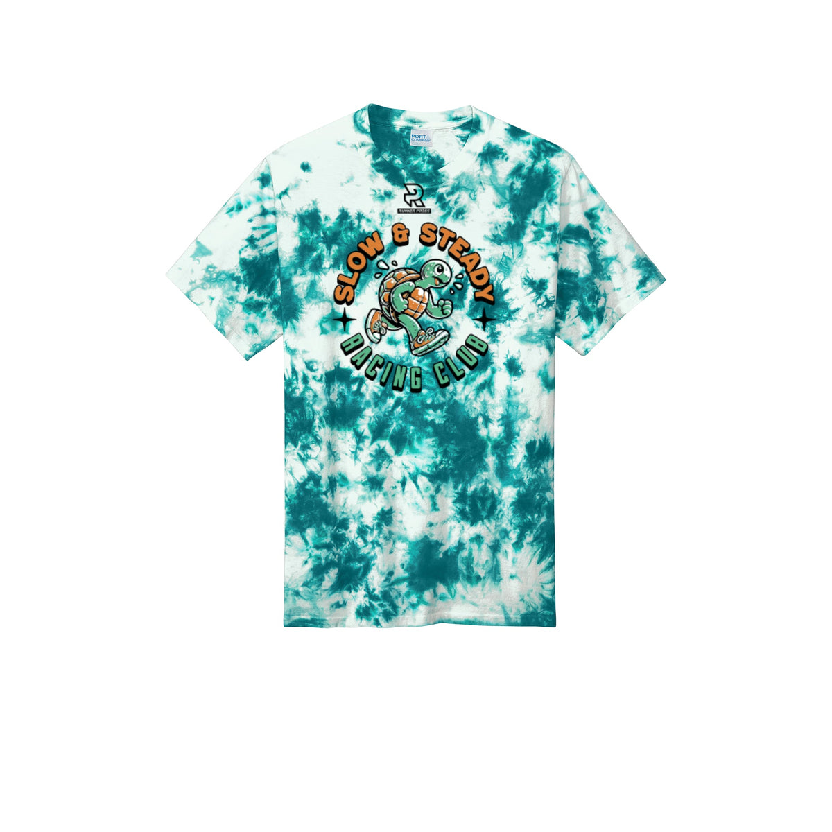 SLOW & STEADY RACING (Black) - Short Sleeve Tie Dye Cotton Tee