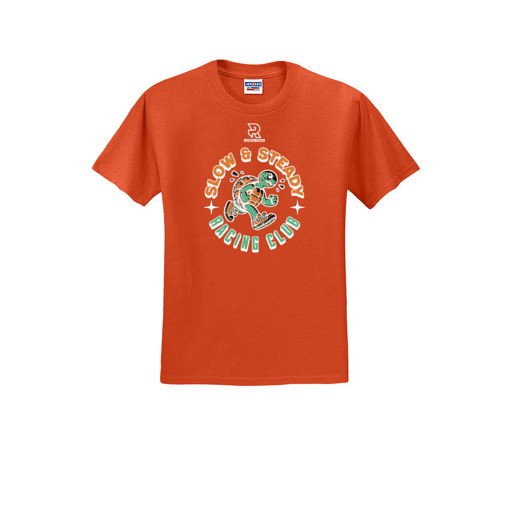 SLOW & STEADY RACING (White) - Short Sleeve Cotton Tee