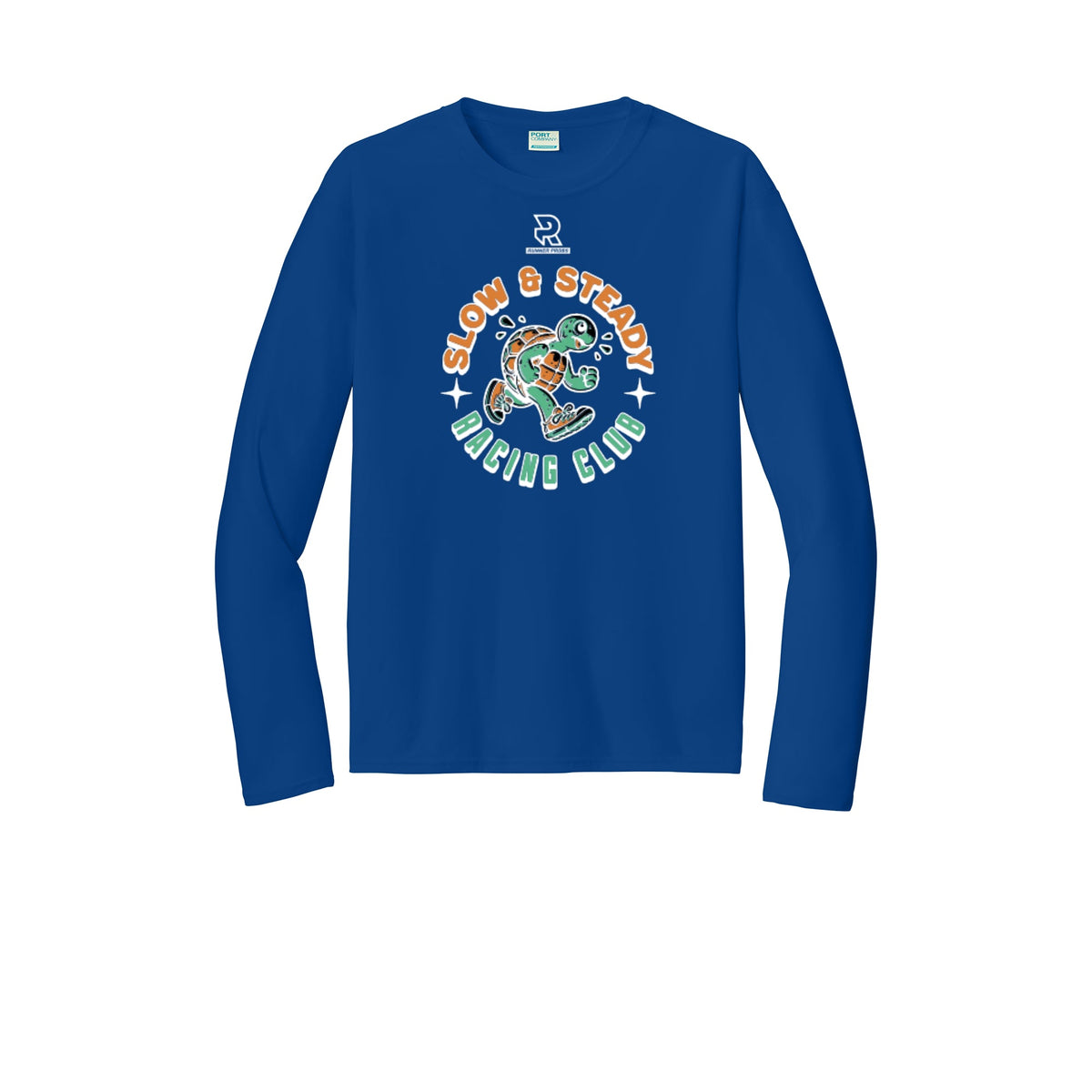 SLOW & STEADY RACING (White) - Long Sleeve Performance Tee