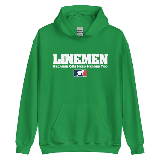 LINEMEN: A QBS HERO - Heavyweight Hoodie