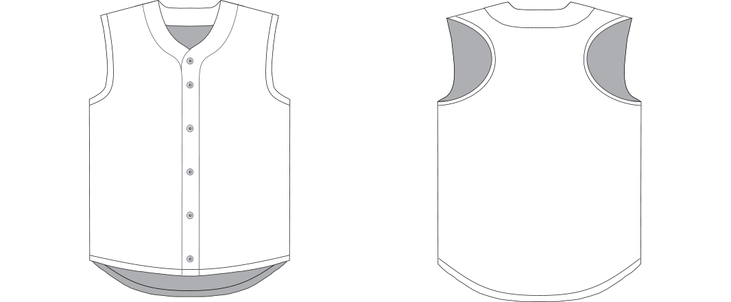 ACE FULL BUTTON SLEEVELESS JERSEY
