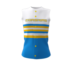 ACE FULL BUTTON SLEEVELESS JERSEY
