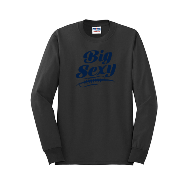 BIG SEXY (A) (Navy) - Long Sleeve T-Shirt