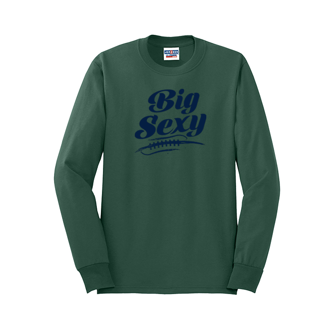 BIG SEXY (A) (Navy) - Long Sleeve T-Shirt