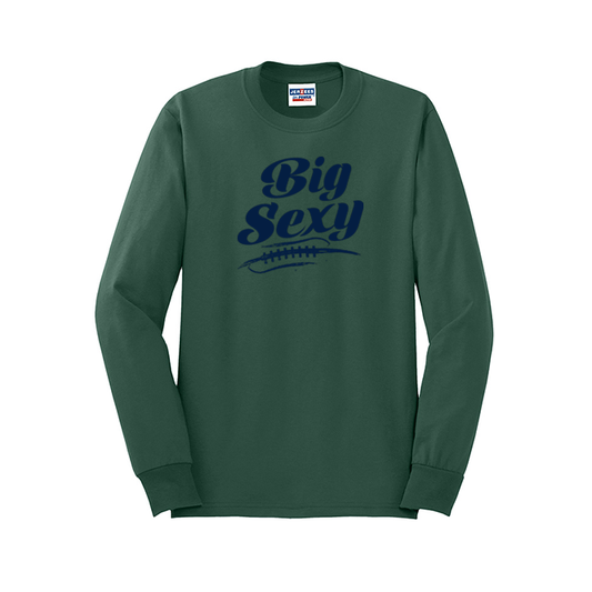 BIG SEXY (A) (Navy) - Long Sleeve T-Shirt