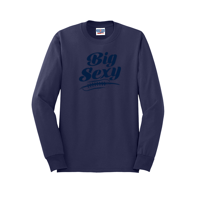 BIG SEXY (A) (Navy) - Long Sleeve T-Shirt