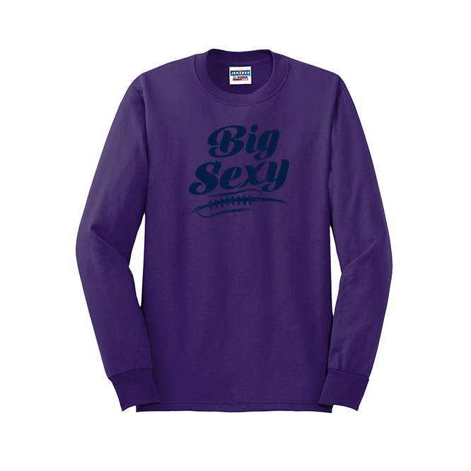 BIG SEXY (A) (Navy) - Long Sleeve T-Shirt