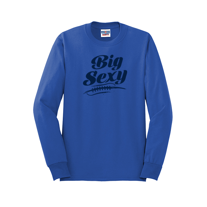 BIG SEXY (A) (Navy) - Long Sleeve T-Shirt