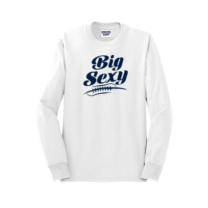 BIG SEXY (A) (Navy) - Long Sleeve T-Shirt