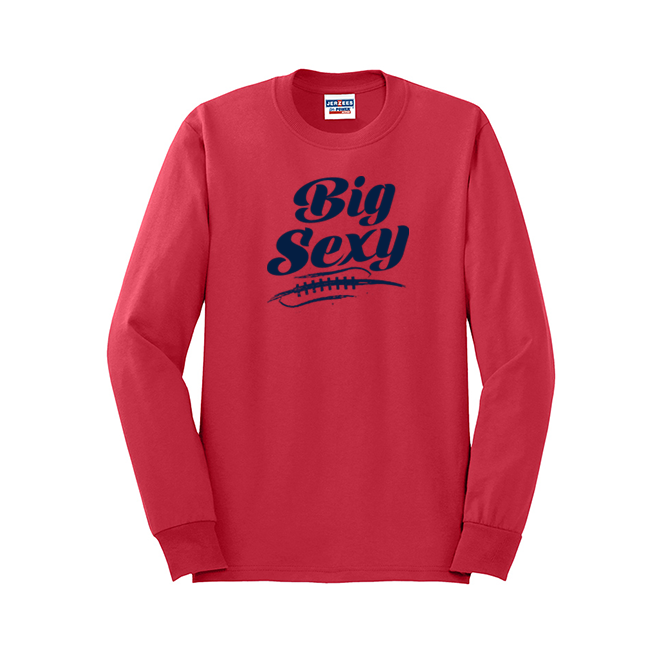 BIG SEXY (A) (Navy) - Long Sleeve T-Shirt