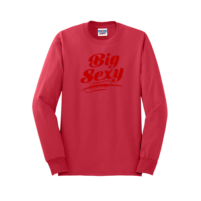 BIG SEXY (A) (Red) - Long Sleeve T-Shirt