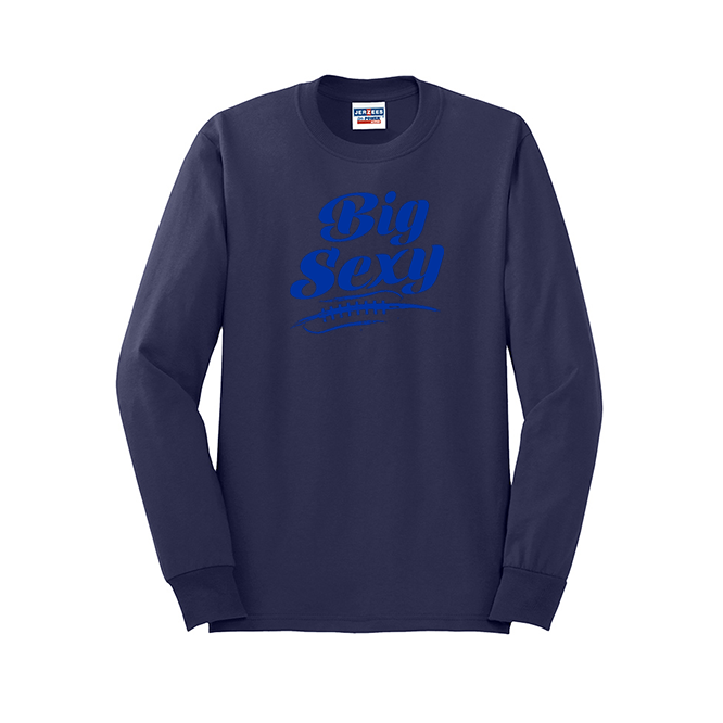 BIG SEXY (A) (Royal) - Long Sleeve T-Shirt