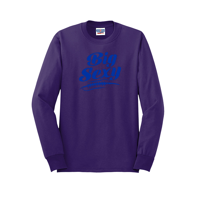 BIG SEXY (A) (Royal) - Long Sleeve T-Shirt