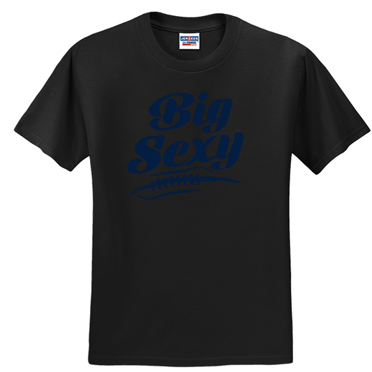 BIG SEXY (Navy) (A) - Heavyweight T-Shirt