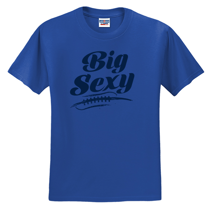 BIG SEXY (Navy) (A) - Heavyweight T-Shirt